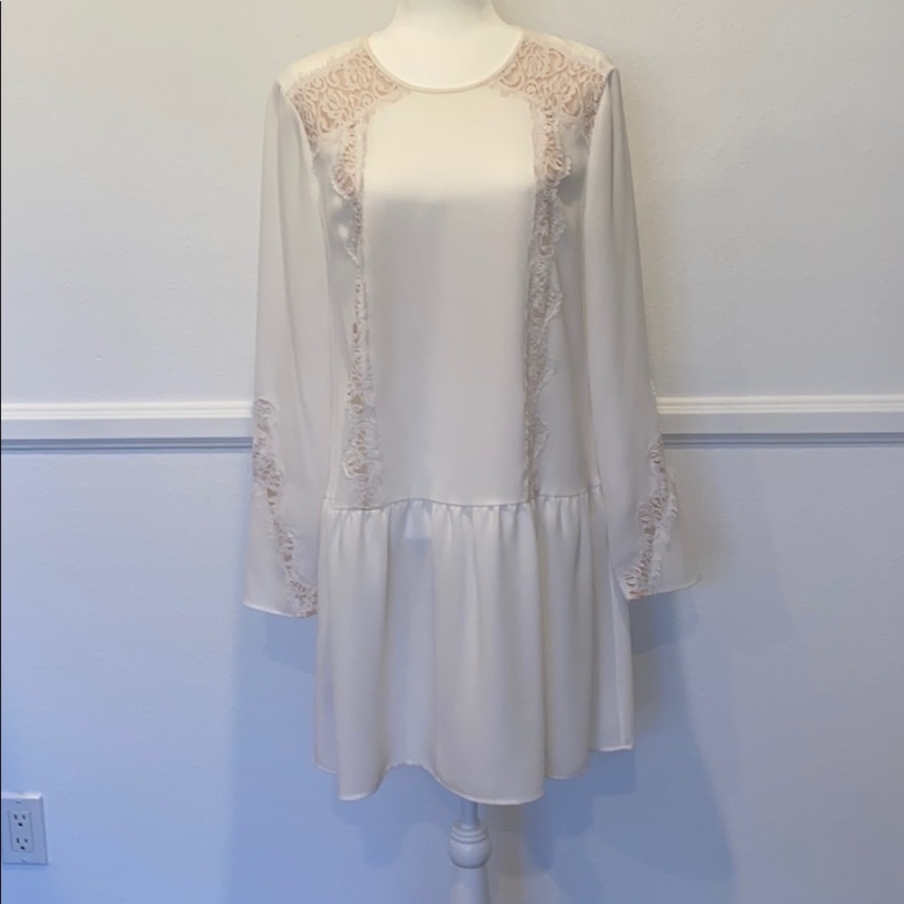 Lace and chiffon dress